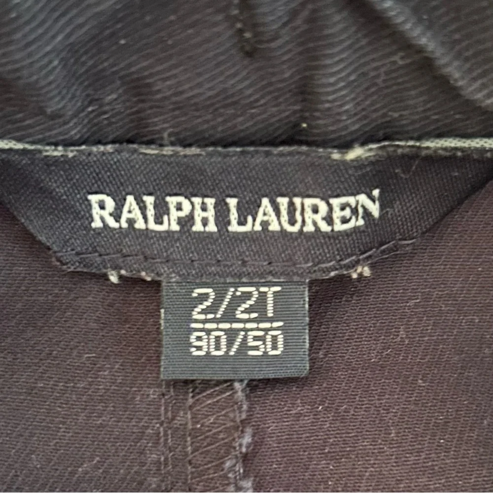 RALPH LAUREN Denim Leggings with Faux Leather Detailing